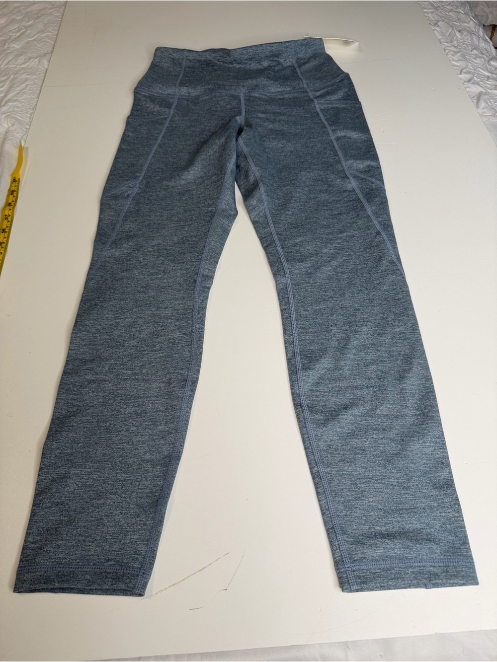 Quince‎ Ultra Soft, High Rise Pockets Leggings Sky Blue NWT
